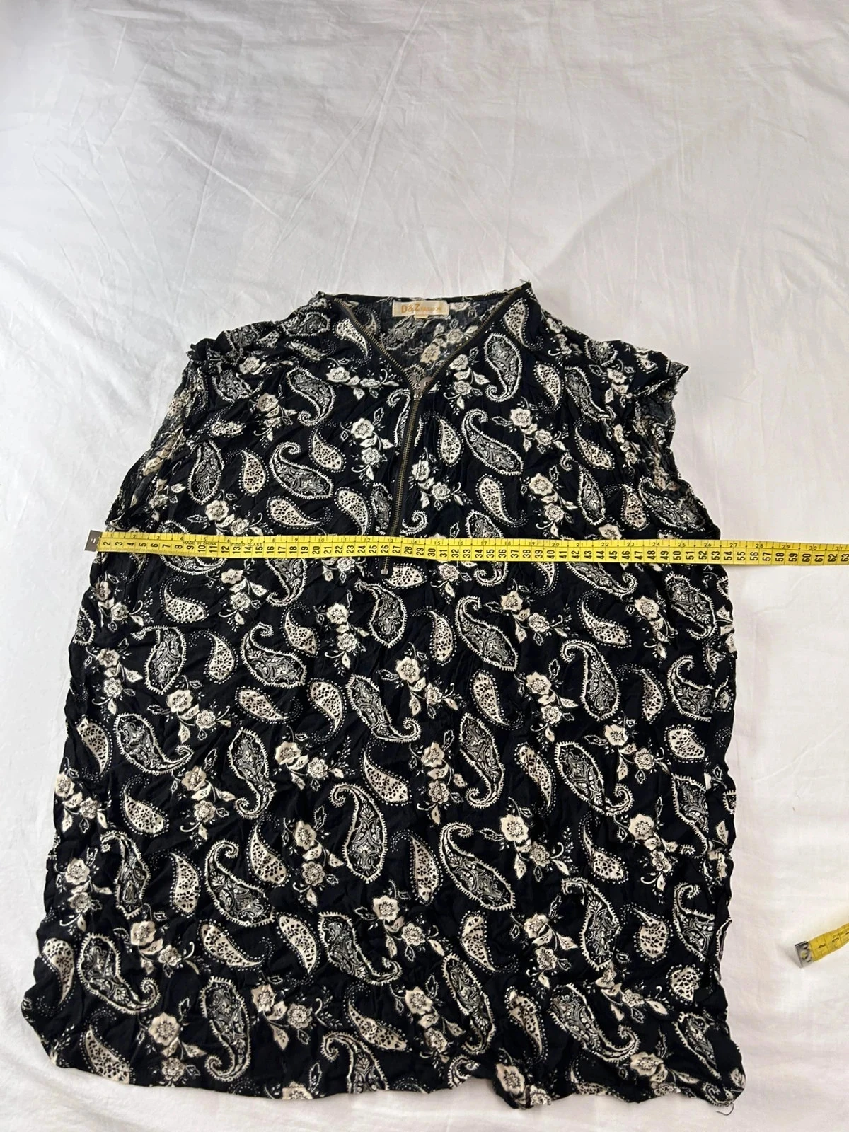 Zwart tanktop met vintage geprint motief d&z fashion – photo 7